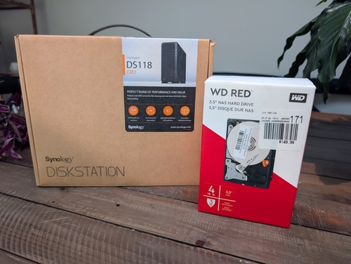 Synology ds118 nas - with, wd